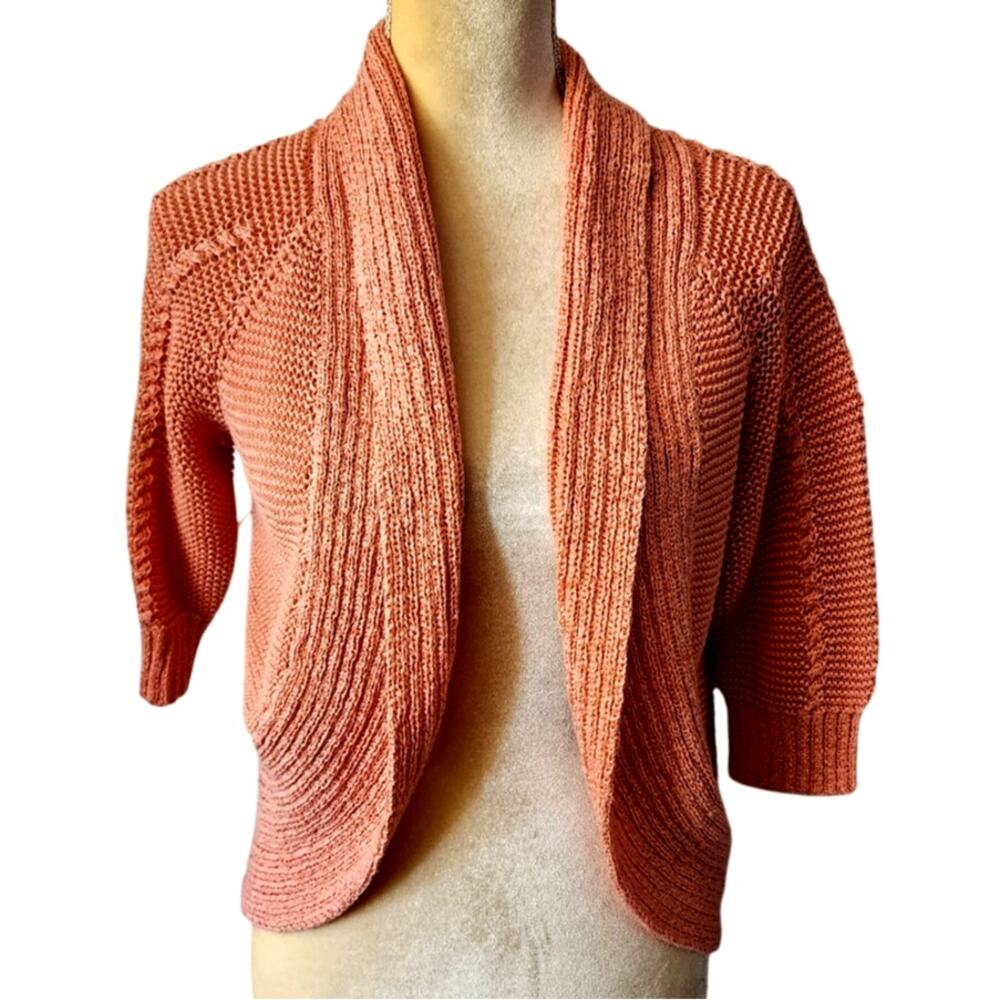 Calvin Klein Peach Beachy Knit Sweater Cardigan Size Medium